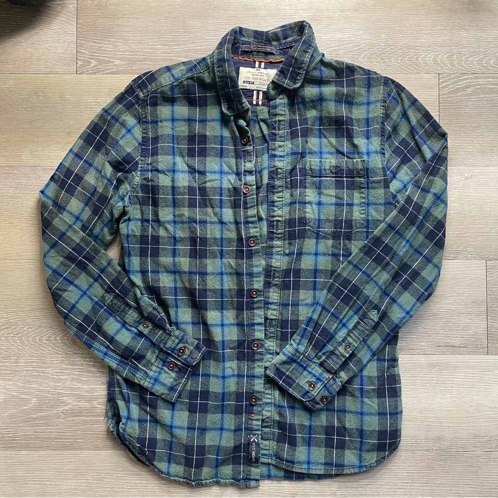 100% cotton soft flannel green blue plaid